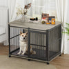 Furniture dog crate sliding iron door dog crate with mat. (Grey,43.7''W x 30''D x 33.7''H) - 1 of 19