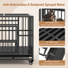 Foldable Heavy-Duty Metal Dog Cage Chew-proof Dog Crate with Lockable Universal Wheels - 5 of 10