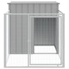 Dog House with Run Light Gray 43.3"x79.1"x43.3 run area