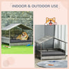 Wicker Dog House Outdoor with Canopy Indoors or Out