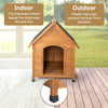 Outdoor Dog House, Waterproof Puppy Shelter Indoor Doghouse with Elevated Floor plastic feet