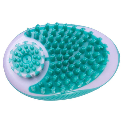  Shampoo Dispensing Massage and Bathing Brush inside of dog brush