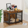 furniture dog crate with dog