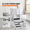 VEVOR 50" Pet Dog Bathing Station w/Stairs, Professional Stainless Steel Dog Grooming Tub Left - 3 of 7