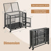 Foldable Heavy-Duty Metal Dog Cage Chew-proof Dog Crate with Lockable Universal Wheels - 10 of 10