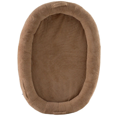 VEVOR Human Dog Bed 72x48x10in Large Human Size Dog Bed Washable Faux Rabbit Fur Brown - 7 of 7