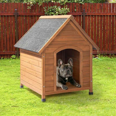 Outdoor Dog House, Waterproof Puppy Shelter Indoor Doghouse with Elevated Floor outdoors with dog