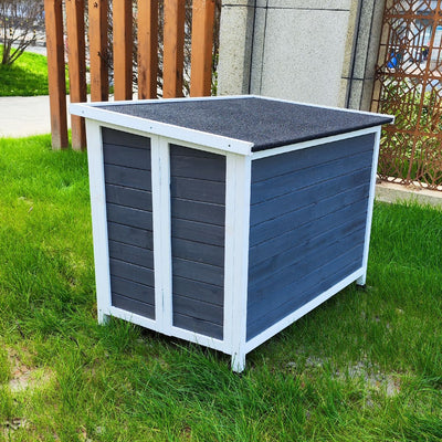 40.55" Wooden Folding Dog House, side view