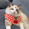 Small Dog Cat Cute Cherry Bibs Scarf Pet Bandana Neckerchief Accessories, Red - 2 of 2