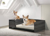 Esme Ash Gray 47" Wide Modern Comfy Pet Bed with Cushion and Side Storage Compartment - 1 of 5