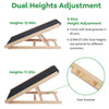 Foldable Wooden Dog Ramp for High Beds Non Slip Heights Adjustable Pet Cat Ramp for Couch Car SUV - 5 of 11