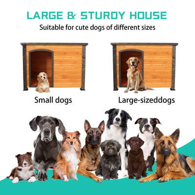 45"Dog House Outdoor and indoor wooden kennel sturdy