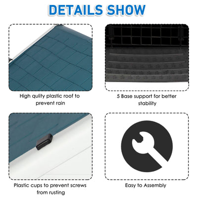 Dog House Outdoor Plastic Weatherproof detailed view