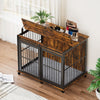 furniture dog crate with open lid