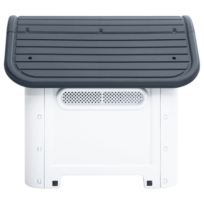 Dog House Gray 23.2"x29.5"x26" Polypropylene Side view