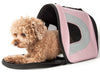 Airline Approved Folding Zippered Sporty Mesh Pet Carrier - Pink and White - 2 of 9