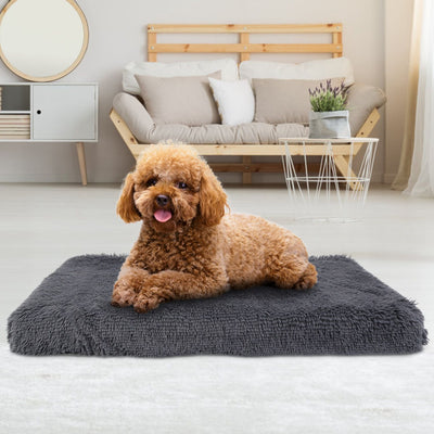 Dog Bed Soft Plush Cushion Cozy Warm Pet Crate Mat Dog Carpet Mattress with Long Plush for S M Dogs - S, L, XL - 8 of 9