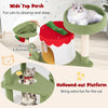 61 Inches Cute Christmas Cat Tree with Sisal Scratching Posts and 2 Condos - 9 of 10