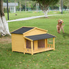 Wooden Outdoor and Indoor Dog House outdoor view