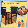 PawHut Outside Cabin-Style Wooden Dog House easy to clean