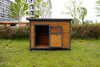 45" Large Solid Wood Dog House, Waterproof PVC Plastic Roof, Easy clean