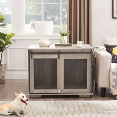 furniture dog crate beige
