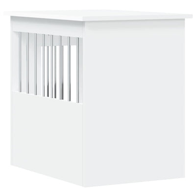 furniture dog crate side with rear view