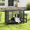 Foldable Heavy-Duty Metal Dog Cage Chew-proof Dog Crate with Lockable Universal Wheels - 1 of 10