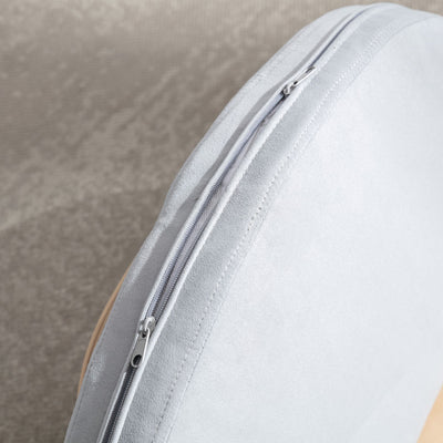 Scandinavian style Elevated Dog Bed Pet Sofa With Solid Wood legs and Bent Wood Back, Velvet Cushion, Walnut - White - 5 of 20