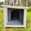 Wooden Dog House with Porch Deck door opening