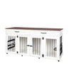 Furniture dog crate for two dogs