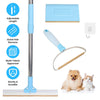 3Pcs Pet Hair Removal Kit Multi-Fabric Dog Cat Hair Scraper Lint Shaver Rake Adjustable Telescopic Rod For Carpet Rug Clothes Couch - 1 of 12