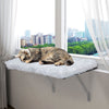 Cat Window Perch;  Wall-mounted Cat Seat with Soft Cushion and Supporting Feet;  White - 1 of 17