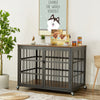 furniture dog crate gray in home