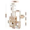 Modern Luxury Cat Tree Wooden Multi-Level Cat Tower Cat Sky Castle With 2 Cozy Condos;  Cozy Perch;  Spacious Hammock And Interactive Dangling Ball - 8 of 12