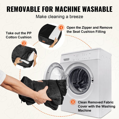 VEVOR Dog Booster Car Seat Pet Car Seat for Small Medium Dog up to 40 lbs. Black - 5 of 8