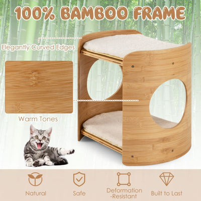 Cat Furniture 2-Tier Cute Small Cat Tree for Indoor4 of 14
