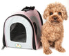 Airline Approved Folding Zippered Sporty Mesh Pet Carrier - Pink and White - 3 of 9