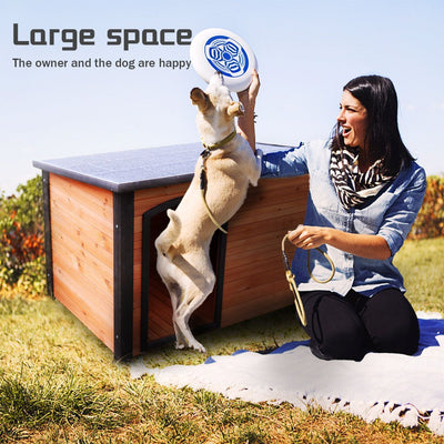 45"Dog House Outdoor and indoor wooden kennel spacious