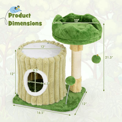 Cat Tree with Sisal Claw Scratcher for Indoor Cats Activity - 6 of 12