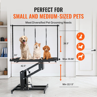 VEVOR 43" Hydraulic Pet Grooming Table, Max Bearing 400LBS - 6 of 6