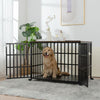 42" Heavy Duty Dog Crate for Large Medium Dogs, Furniture Style cage with 4 Lockable Wheels and 2 Locks, Decorative Pet House Wooden Cage Kennel Furniture Indoor - 2 of 9