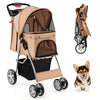 Folding Pet Stroller with storage in mind