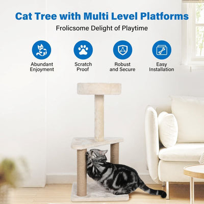 Cat Furniture 2-Tier Cute Small Cat Tree for Indoor8 of 14