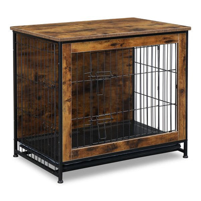 Dog Crate Furniture with Cushion, side view