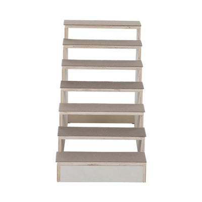 7-Tier Pet Stair, Portable Pet Ramp, Pet Furniture Dog Ladder with Felt Pad, Non-Slip Mat for Couch, Sofa, High Bed, Natural - 3 of 13