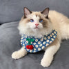 Small Dog Cat Cute Cherry Bibs Scarf Pet Bandana Neckerchief Accessories, Blue - 2 of 2