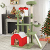 61 Inches Cute Christmas Cat Tree with Sisal Scratching Posts and 2 Condos - 6 of 10