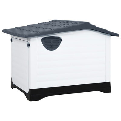 Dog House Gray 35.6"x26.8"x26" Polypropylene back side