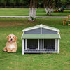 Wooden Outdoor and Indoor Dog House gray color